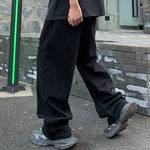 Black Loose Straight Jeans For Men
